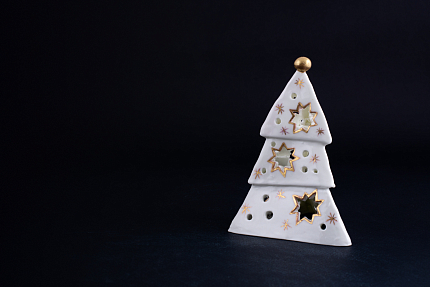 Подсвечник Елочка-звезда, рисунок Золотой, арт 60.15275.00.1