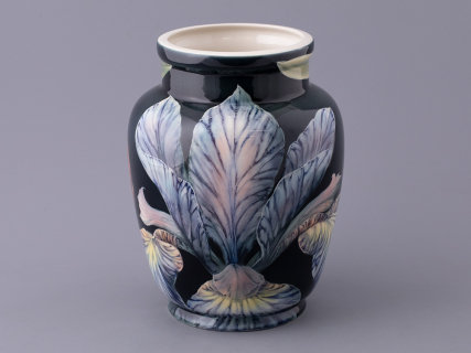 Ваза форма Китайская малого размера рисунок Ирисы Лилия темный, арт. 80.47141.00.1, 