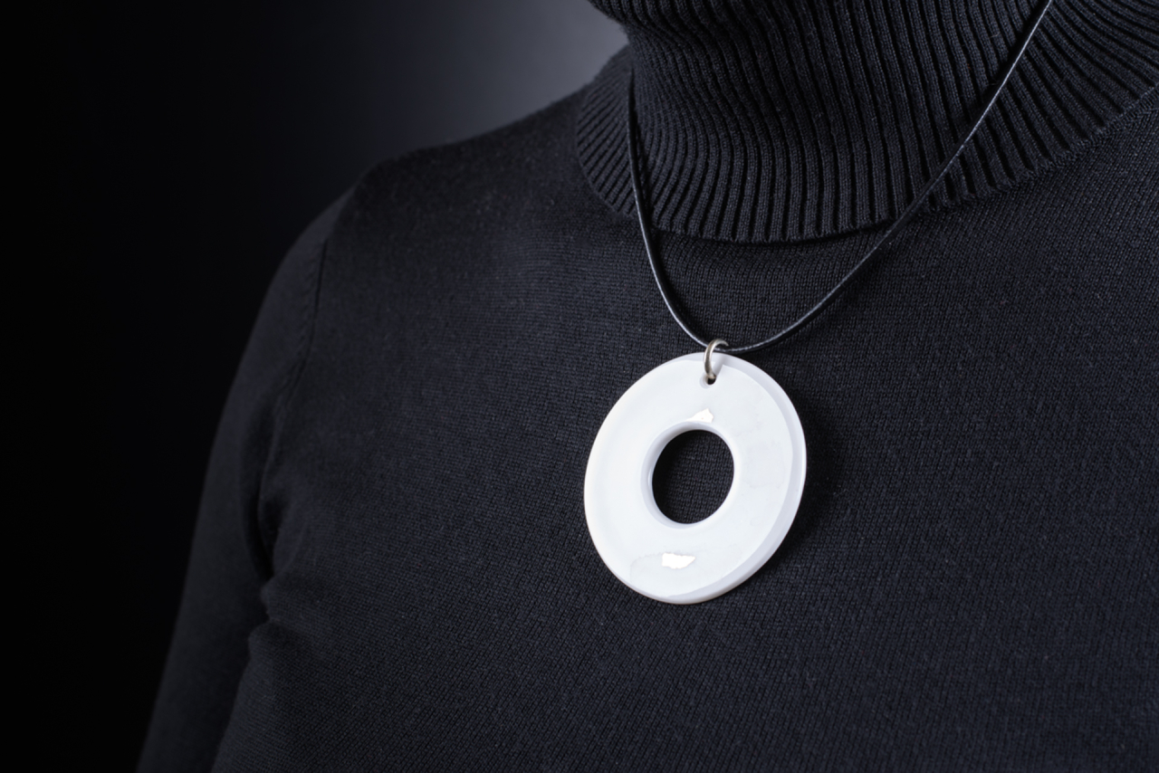 Подвеска Кольцо широкое, Белый Глянец, арт 60.15865.00.1, 