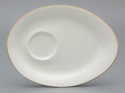 Чашка с блюдцем чайная на ножке форма Премиум рисунок Золотая лента, арт. 81.33527.00.1, 