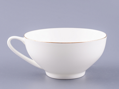 Чашка с блюдцем чайная 300 мл форма Купольная рисунок Золотая лента арт. 81.16430.00.1