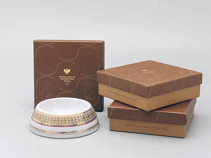 Миска для домашних животных в подарочной упаковке, рисунок Бельведер, арт 81.34253.00.1