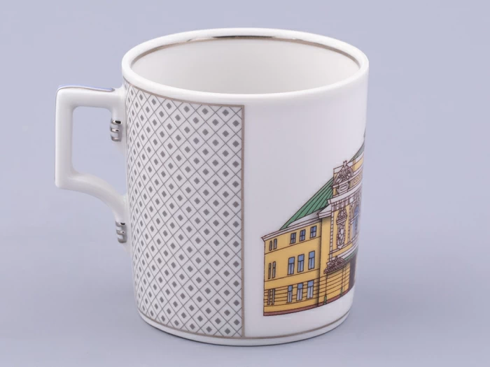 Чашка с блюдцем чайная, форма Гербовая, рисунок Серебряный город 4, арт. 81.32587.00.1, 