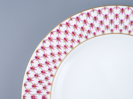 Тарелка 200 мм, форма Европейская, рисунок Сетка-Блюз 2, арт. 80.87556.00.1, 