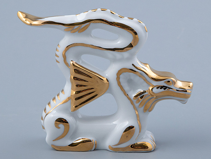 Скульптура Дракон изящный N1 Золотой арт. 82.45132.00.1