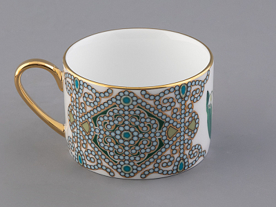 Чашка с блюдцем 250 мл в подарочной упаковке форма Соло, рисунок, Ландыш майский, арт. 81.32654.00.1