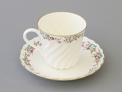 Чашка с блюдцем кофейная 155 мл.,  форма Витая,  рисунок Весенний арт. 81.13951.00.1, 