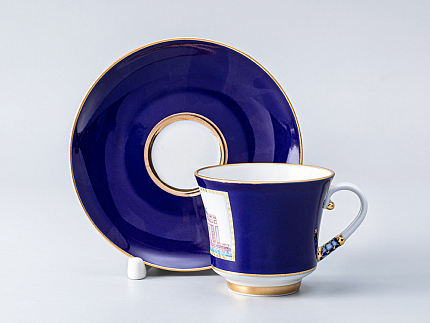 Чашка с блюдцем кофейная 145 мл., форма Банкетная, рисунок Классика Петербурга 52% №1 арт. 81.18108.00.1