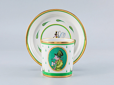 Сервиз чайный форма Гербовая рисунок Крысята-воришки, 2 персоны 7 предметов, арт. 81.16587.00.1