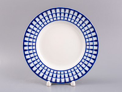 Тарелка мелкая 180 форма Шатровая рисунок Классик, арт.80.99807.00.1