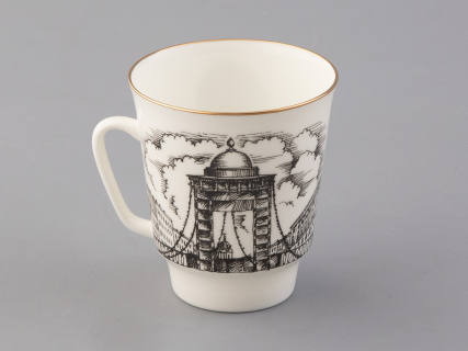 Чашка с блюдцем 165 мл форма Майская рисунок Русские писатели Блок, арт. 81.33298.00.1, 