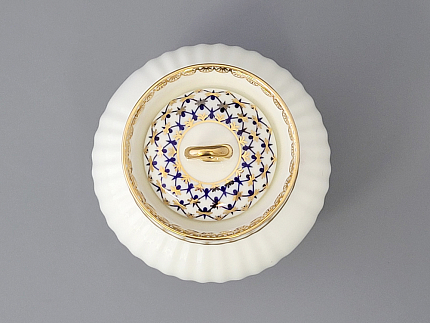 Сахарница форма Волна рисунок Кобальтовая сетка, арт. 80.06535.00.1