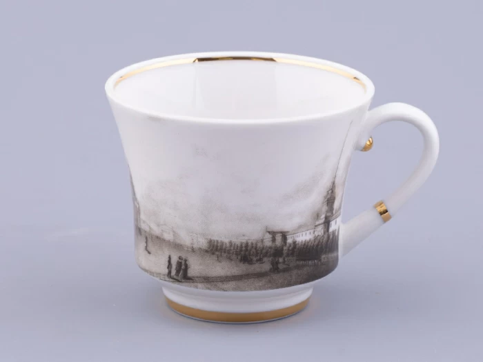 Чашка с блюдцем чайная форма Банкетная рисунок Великолепный Невский У Адмиралтейства, арт. 81.32684.00.1, 