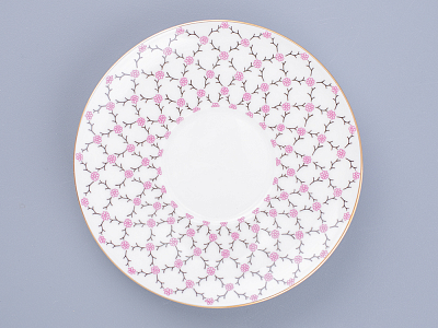 Чашка с блюдцем кофейная 165 мл.,  форма форма Майская,рисунок Розовая сетка арт. 81.13631.00.1