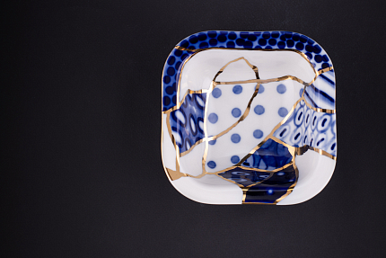 Салатник 350 мл рисунок Байкал, на форме Молодежная арт 60.14036.00.1