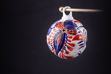 Елочная игрушка Шар, рисунок Жар-птица, арт 60.15214.00.1