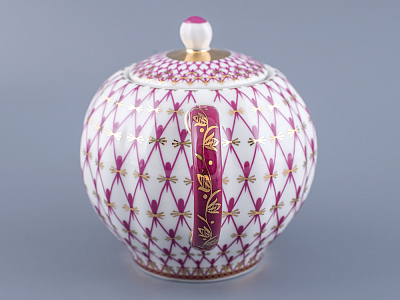 Сахарница форма Тюльпан рисунок Сетка-Блюз арт. 80.86208.00.1