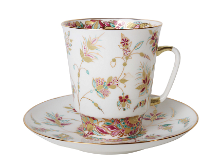 Чашка с блюдцем кофейная 165 мл., форма Майская, рисунок  Золотые веточки арт. 81.10376.00.1