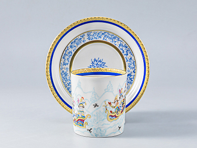 Сервиз чайный форма Гербовая рисунок Зимние забавы, 4 персон 11 предметов, арт. 81.14057.01.1