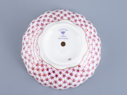 Ваза для конфет форма Тюльпан, рисунок Сетка-Блюз, арт 80.50209.00.1, 