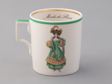 Чашка с блюдцем чайная 220 мл форма Гербовая рисунок Modes de Paris 1830 арт. 81.25415.00.1