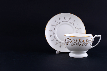 Сервиз чайный Жемчуг на форме Жемчужина, 7 предметов на 2 персоны, арт 61.20975.00.1