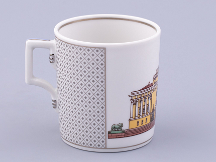 Чашка с блюдцем чайная, форма Гербовая, рисунок Серебряный город 1, арт. 81.32584.00.1