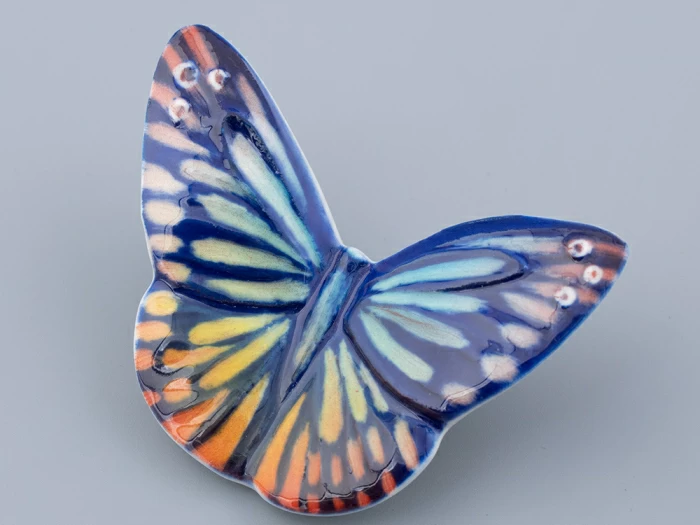 Скульптура форма Бабочка малого размера, рисунок Синяя, арт. 82.47228.00.1, 