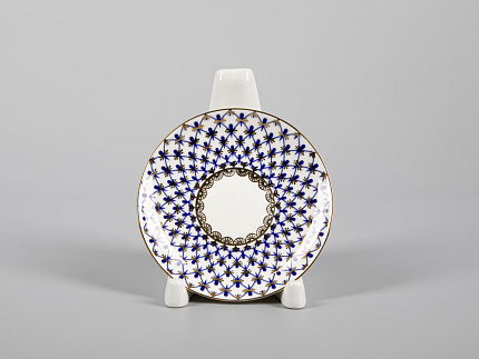 Чашка с блюдцем кофейная 80 мл.,  форма Черный кофе, рисунок Кобальтовая сетка арт. 81.14569.00.1