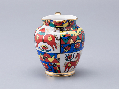 Сливочник 400 мл., форма Весенняя, рисунок Народные узоры, арт. 80.60812.00.1