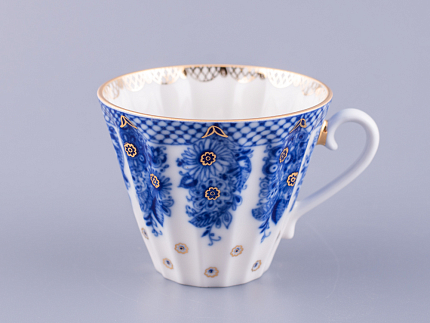 Чашка с блюдцем чайная 235 мл форма Лучистая рисунок Корзиночка арт. 81.10303.00.1