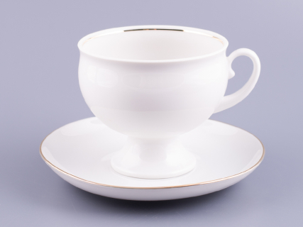 Чашка с блюдцем чайная 360 мл форма Классическая рисунок Золотой кантик арт. 81.15302.00.1, 