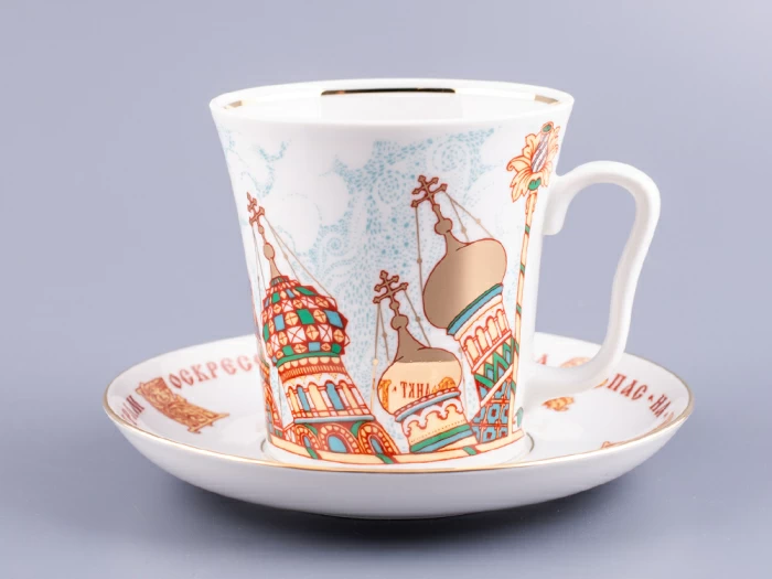 Бокал с блюдцем 360 мл форма Ленинградский рисунок Храм Спас-на-Крови арт. 81.15553.00.1, 