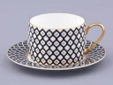 Чашка с блюдцем 250 мл форма Идиллия рисунок Неро 1, арт. 81.32141.00.1, 