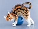 Скульптура форма Кошка с клубком рисунок Мраморный арт. 82.98336.00.1, 