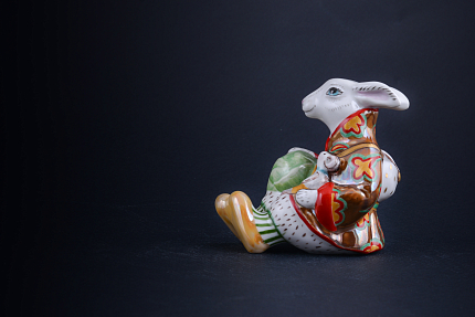 Скульптура Заяц с капустой, Зайчики. Капуста, арт 62.21239.00.1