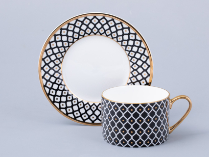 Чашка с блюдцем 250 мл форма Идиллия рисунок Неро арт. 81.31117.00.1, 