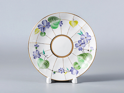 Чашка с блюдцем чайная 250 мл форма Тюльпан рисунок Лесная фиалка арт. 81.10119.00.1