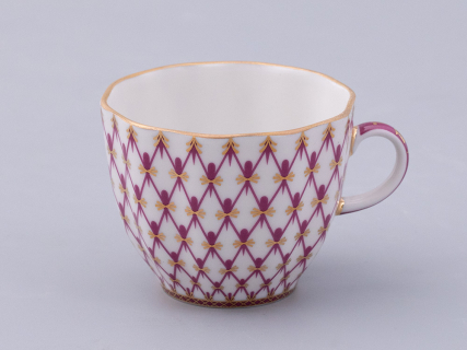 Чашка с блюдцем кофейная 140 мл.,  форма Тюльпан, рисунок Сетка-Блюз 2 арт. 81.29586.00.1, 