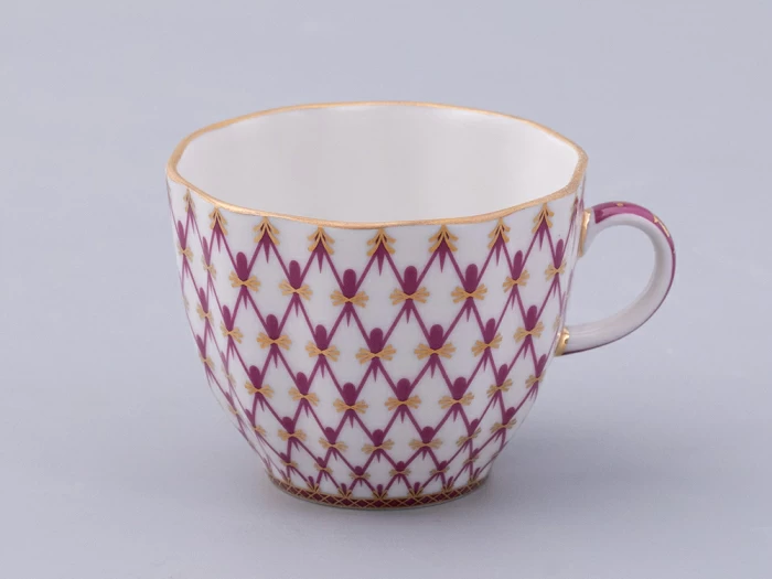 Чашка с блюдцем кофейная 140 мл.,  форма Тюльпан, рисунок Сетка-Блюз 2 арт. 81.29586.00.1, 