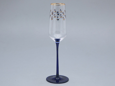 Набор (4 бокала для шампанского) 200 мл, Кобальтовая сетка арт. 14.11005.07