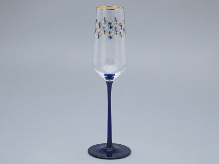 Набор (4 бокала для шампанского) 200 мл, Кобальтовая сетка арт. 14.11005.07