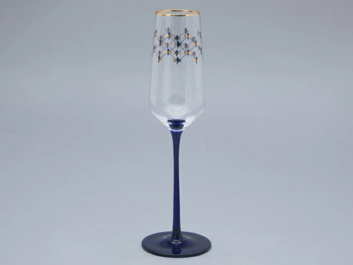 Набор (4 бокала для шампанского) 200 мл, Кобальтовая сетка арт. 14.11005.07, 