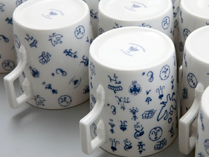 Подарочный набор Чашка с блюдцем чайная, форма Гербовая, рисунок Лого 2, арт 81.32932.00.1, 