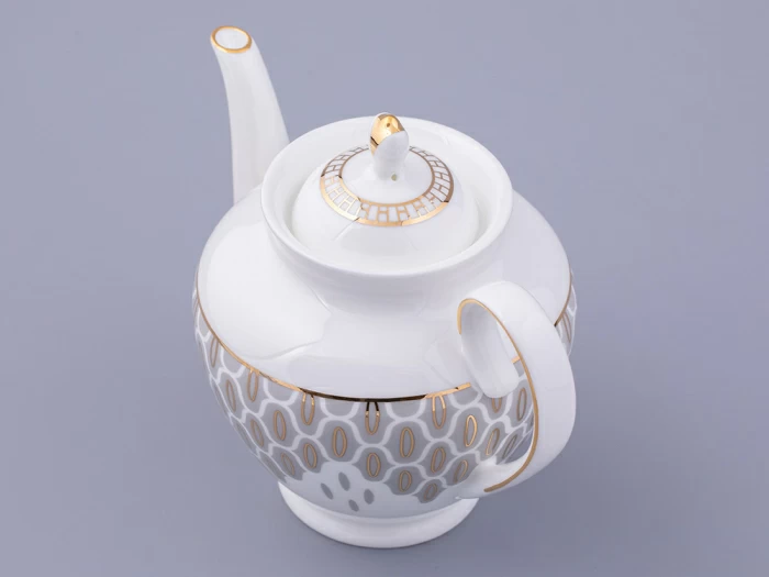 Сервиз чайный на 6 персон 14 предметов форма Весенняя 2 рисунок Саламандра Грей, арт. 81.31630.00.1, 