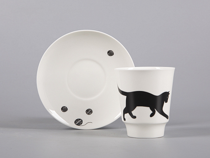 Чашка с блюдцем кофейная 165 мл., форма Майская, рисунок Веселый клубочек арт. 81.30659.00.1