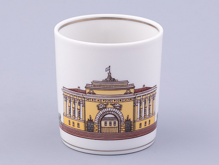 Чашка с блюдцем чайная, форма Гербовая, рисунок Серебряный город 1, арт. 81.32584.00.1