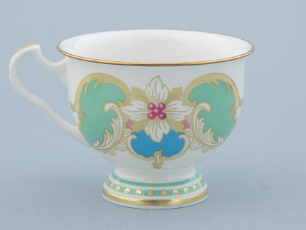 Чашка с блюдцем чайная 240 мл форма Айседора рисунок Аквамарин арт. 81.30907.00.1