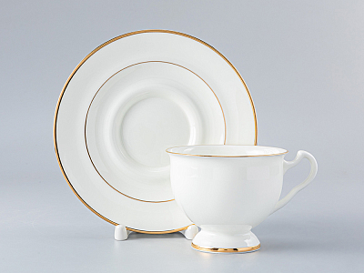 Чашка с блюдцем чайная Айседора Золотая лента 250 мл арт. 81.17862.00.1