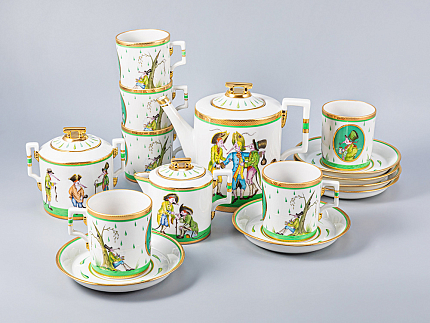 Сервиз чайный Гербовая Крысята-воришки, 6 персон 15 предметов, арт. 81.16925.00.1